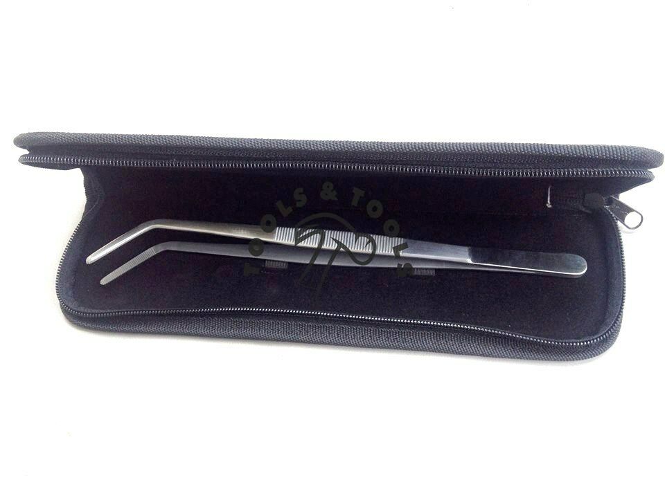 Aquarium-10-Curved-Tweezers-Aquatic-Live-Plant-Fish-Thick-S-Steel-With-Pouch-251925279520-3