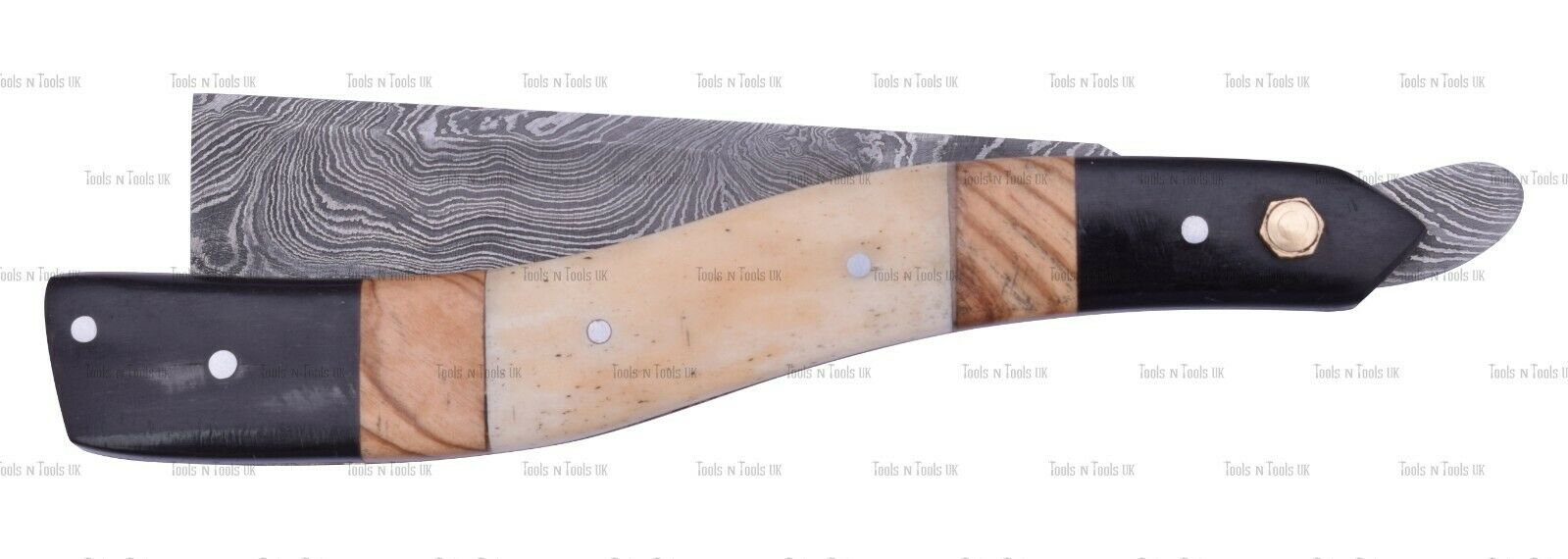 DAM-007-Damascus-Steel-Straight-Razor-Cut-Throat-Beautiful-Handle-Barber-Shaving-264724444460-3