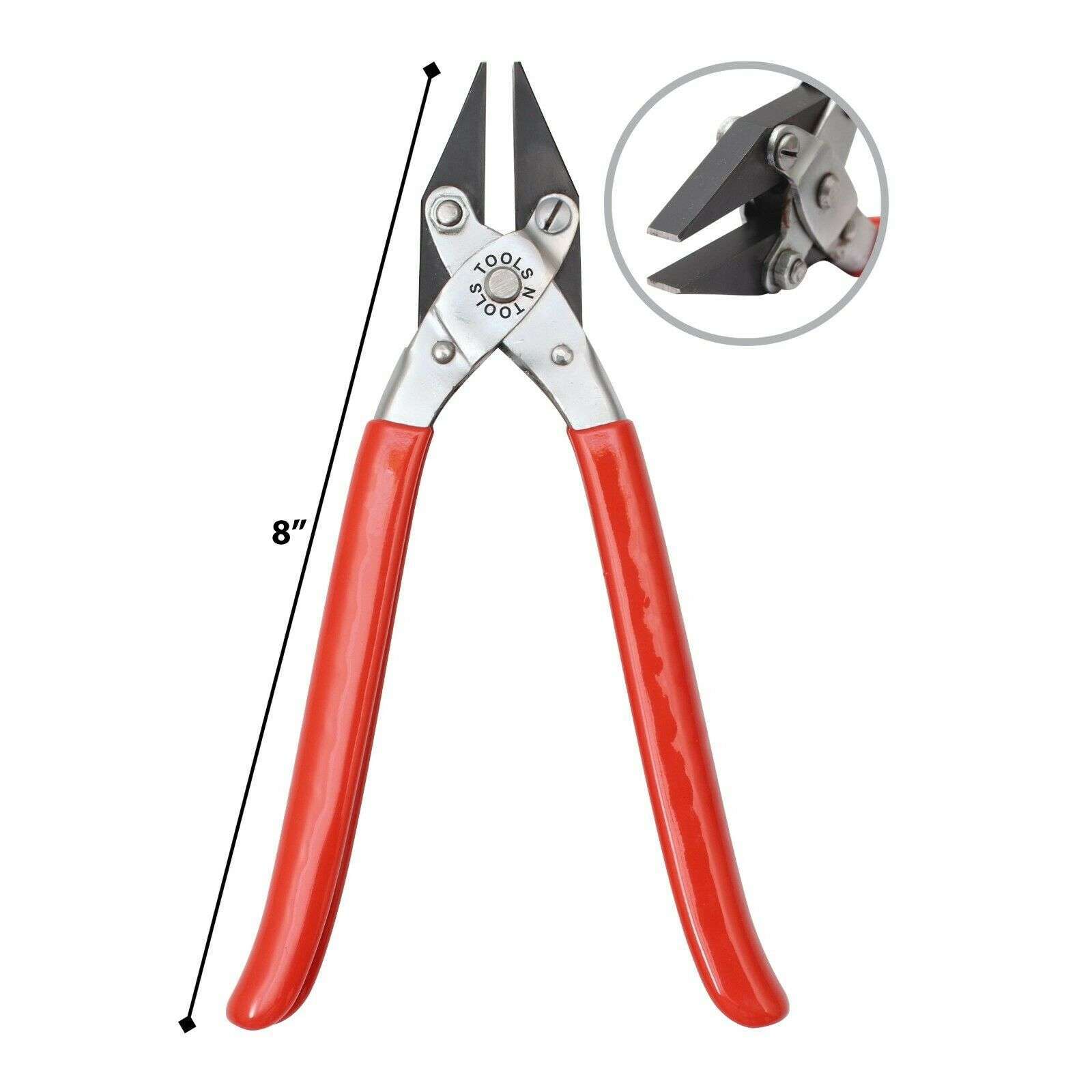 PVC-Grips-Parallel-Action-Flat-Nose-Pliers-Smooth-Jaw-8-200mm-Without-Spring-265292670580-2