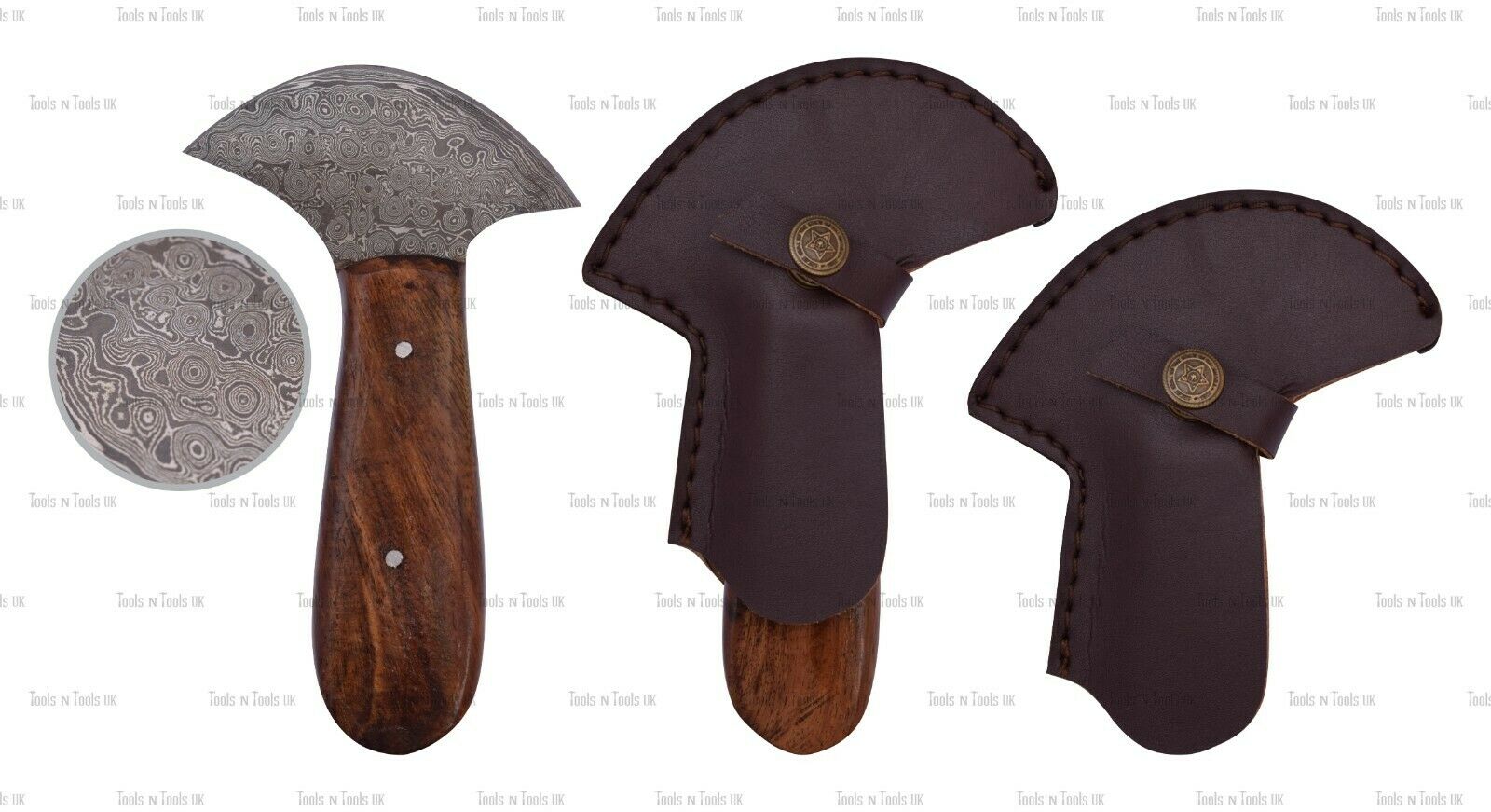 AXE-007-Damascus-Steel-Saddlers-Leather-Cutter-6-Edge-Skiving-Tool-Handmade-264426344241-2