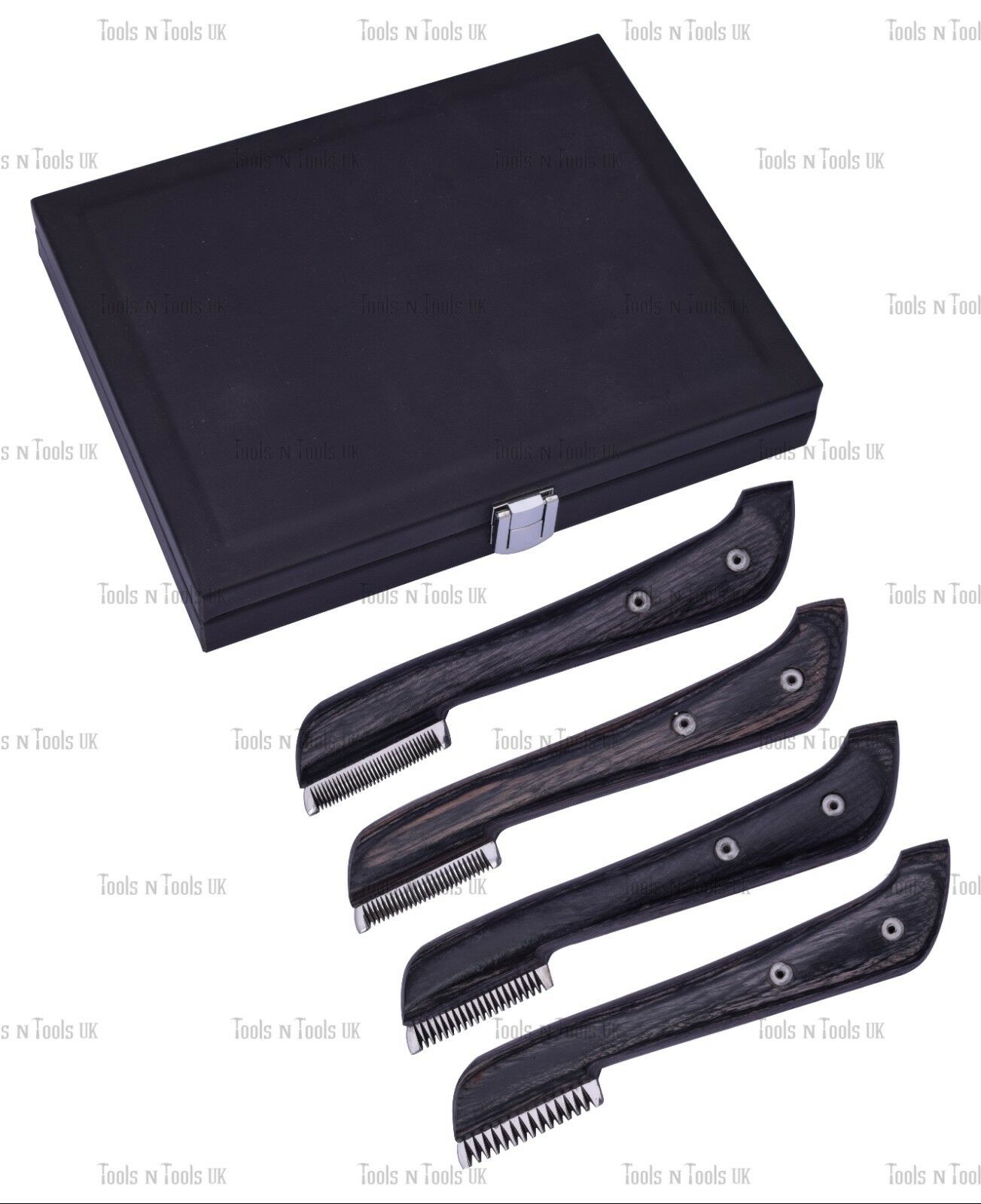 BLACK-HAND-STRIPPING-KNIFE-CAT-DOG-PET-GROOMING-COMB-HAIR-4-PIECE-COARSE-FSM-264085174431