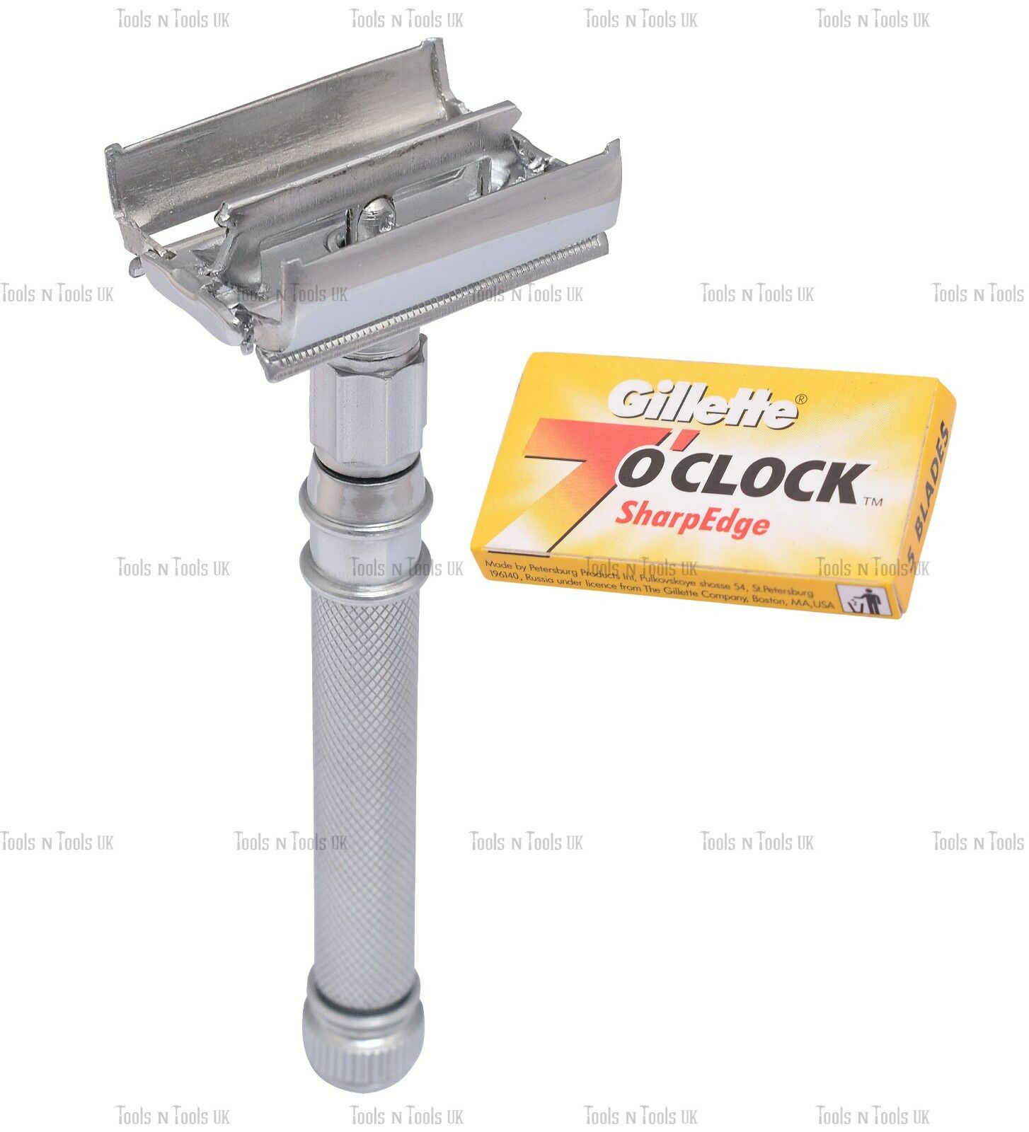Butterfly-Steel-Handle-Double-Edge-Safety-Razors-Clean-Perfect-Edges-10-Blades-263577893621-2