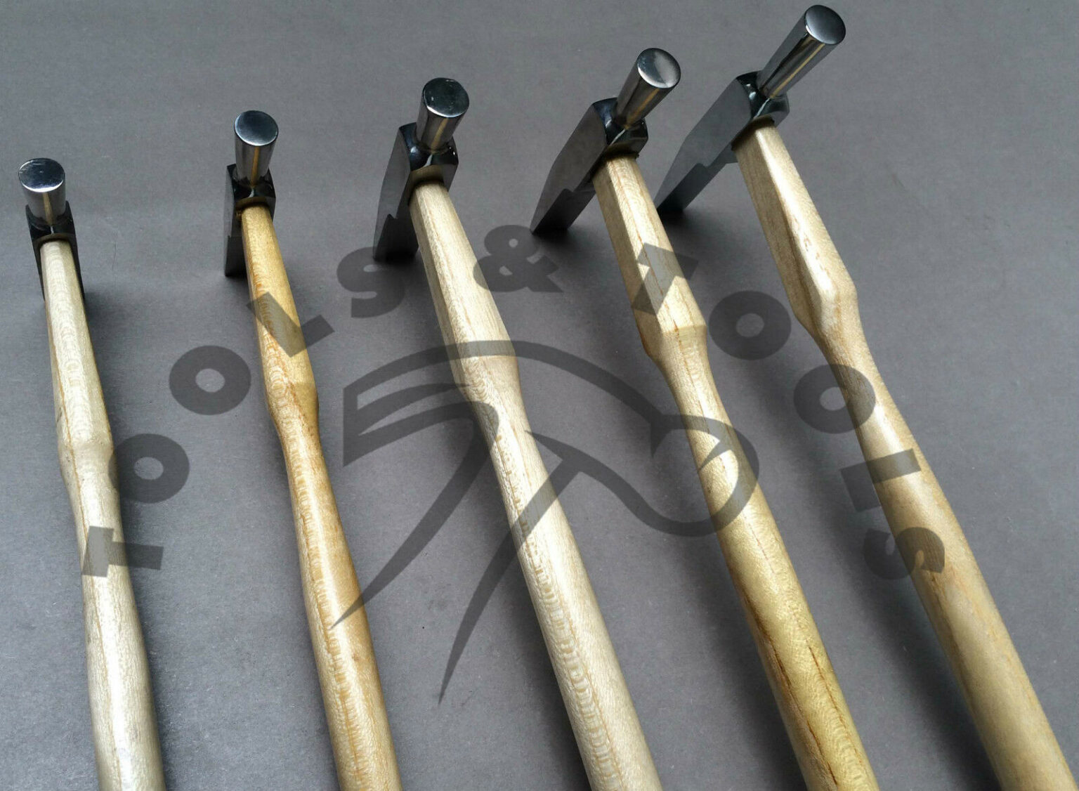 JTS 5-Piece Swiss Style Watchmakers Hammer Set - Riveting Hammers For Jewelry Making & Metal Embossing