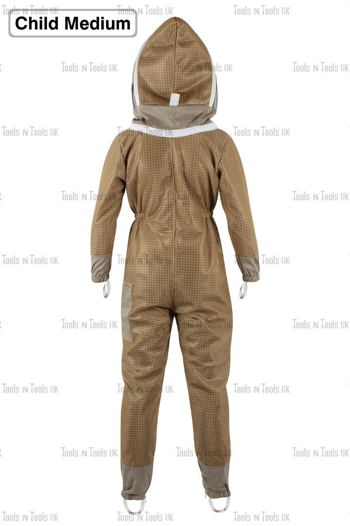 KHAKI-CHILD-SIZE-MEDIUM-THREE-LAYERS-MESH-BEEKEEPING-SUIT-BEE-VENTILATED-COOLAIR-265036425811-5