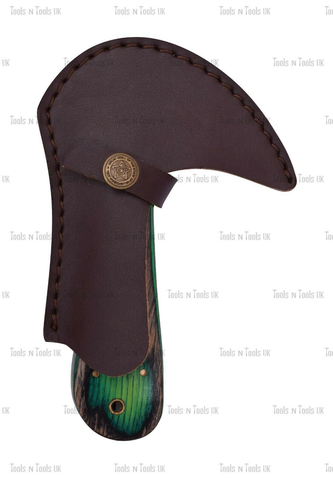 AXE-008-Damascus-Steel-Saddlers-Leather-Cutter-6-Edge-Skiving-Tool-Handmade-254326406562-5
