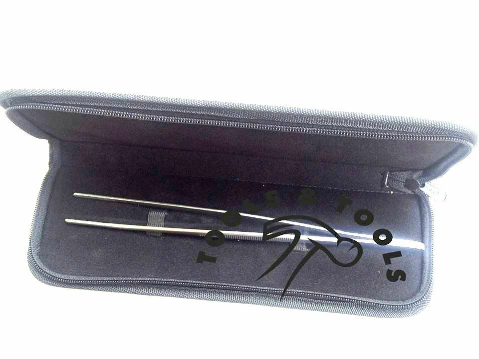 Aquarium-10-Straight-Tweezers-Aquatic-Live-Plant-Fish-Thick-S-Steel-With-Pouch-261857260092-2