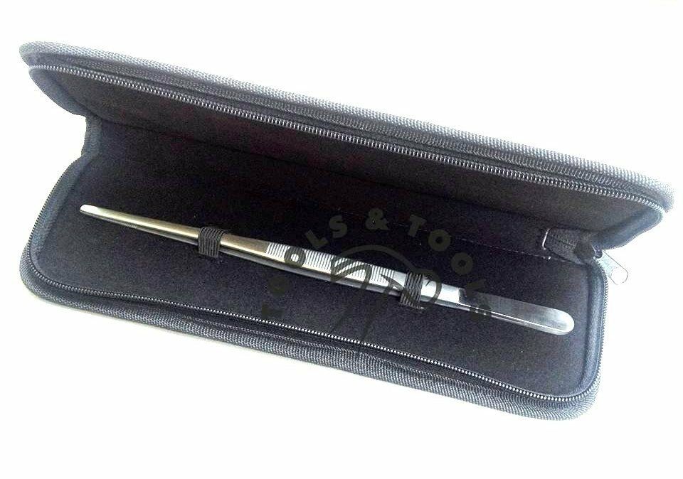 Aquarium-10-Straight-Tweezers-Aquatic-Live-Plant-Fish-Thick-S-Steel-With-Pouch-261857260092
