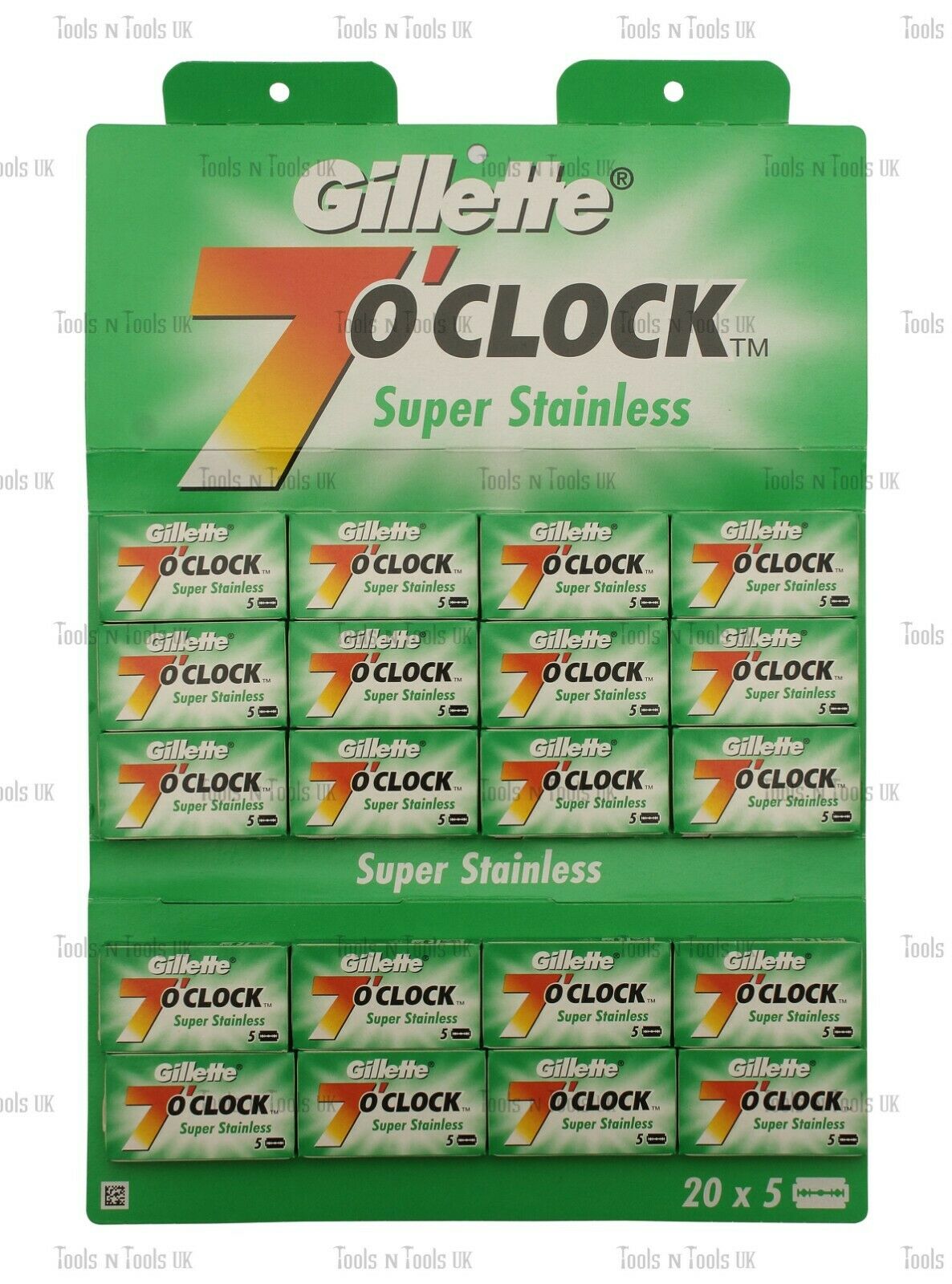 GILLETTE-7-OCLOCK-Super-Stainless-Steel-Blade-Sharp-Double-Edge-Razor-Blades-254128163102-2
