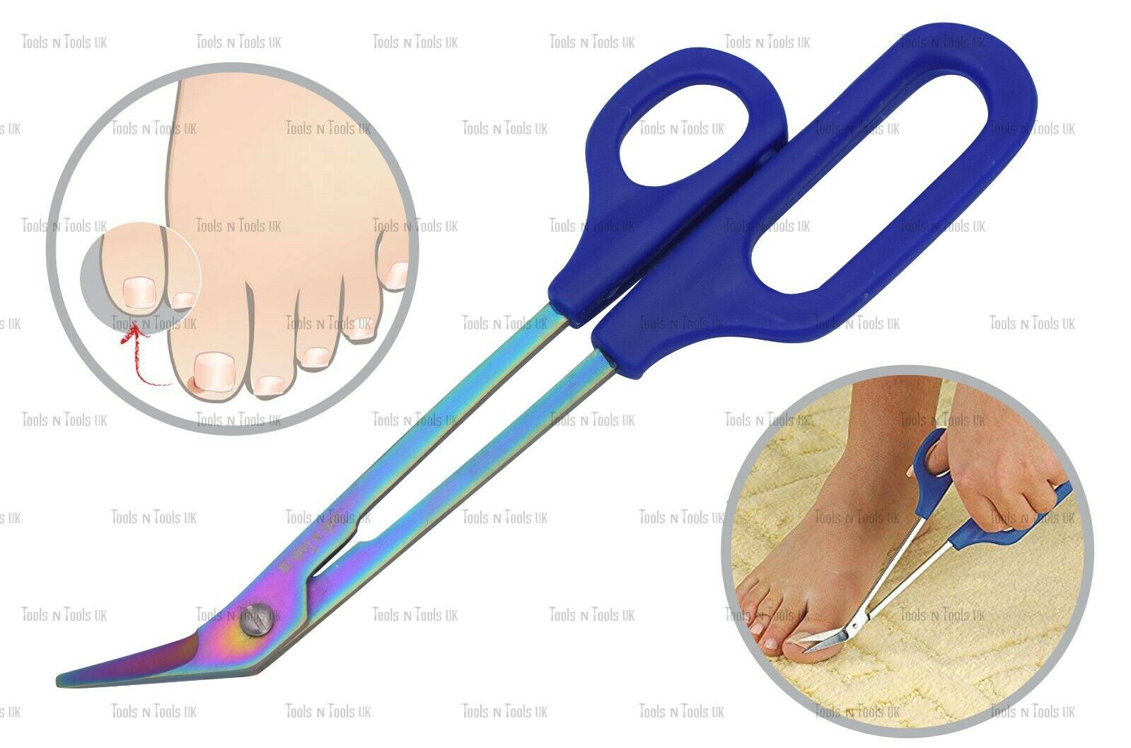 MULTI-RAINBOW-TOE-NAIL-Clippers-Scissors-LONG-REACH-Manicure-Pedicure-Chiropody-254598314442