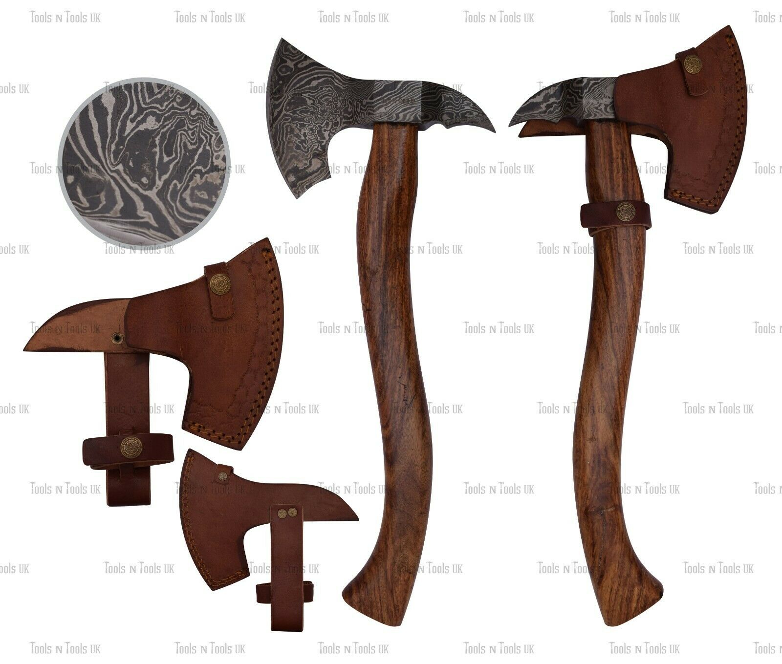 NEW-AXE-016-Damascus-Steel-Axes-19-Hand-Hatched-Tomahawk-Chopper-Outdoor-Garden-254748726072