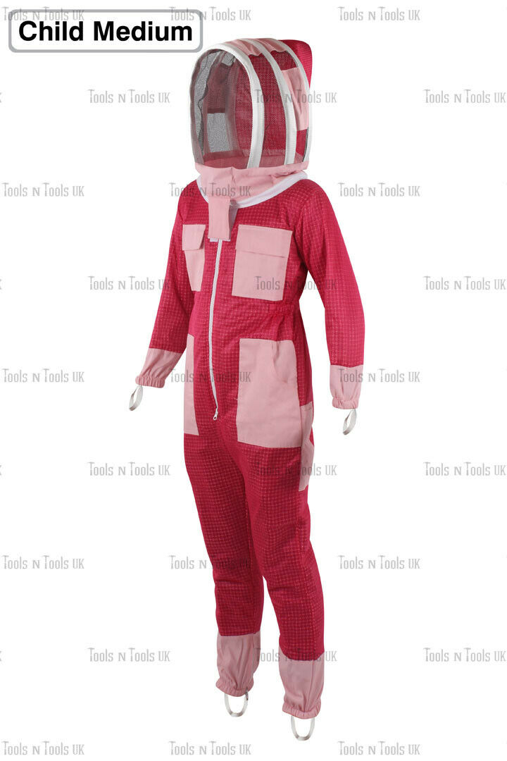 PINK-CHILD-SIZE-MEDIUM-THREE-LAYERS-MESH-BEEKEEPING-SUIT-BEE-VENTILATED-COOL-254852592982-4