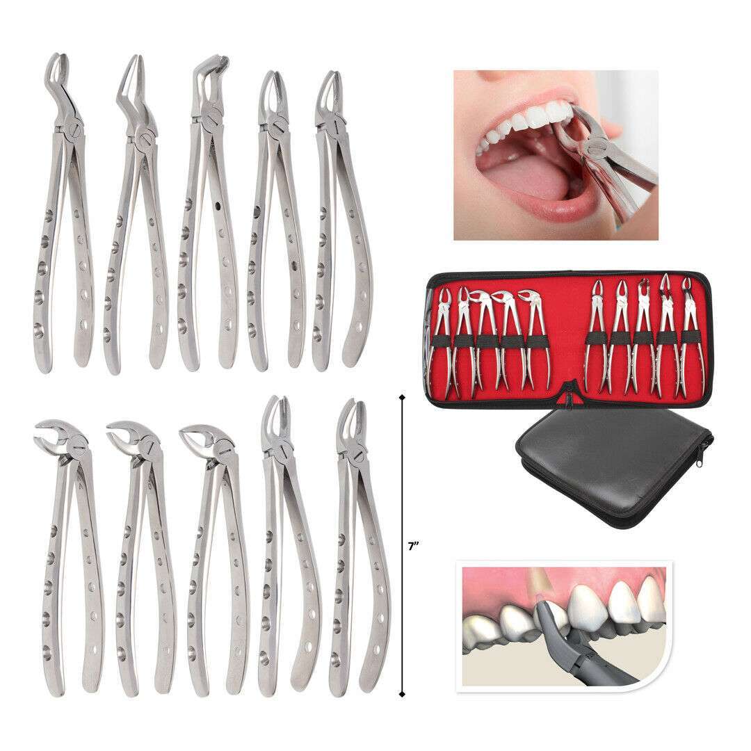 PREMIUM-QUALITY-10-DENTAL-FORCEPS-SETKIT-TOOTH-EXTRACTING-SURGERY-PASSIVATED-CE-265271924062-9
