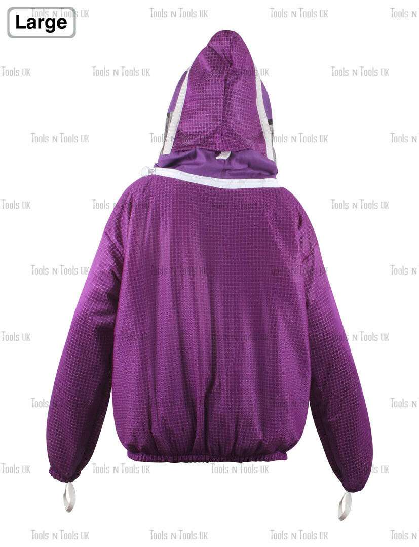 PURPLE-ADULT-LARGE-JACKET-THREE-LAYERS-MESH-BEEKEEPING-BEE-VENTILATED-COOL-AIR-265040127162-4
