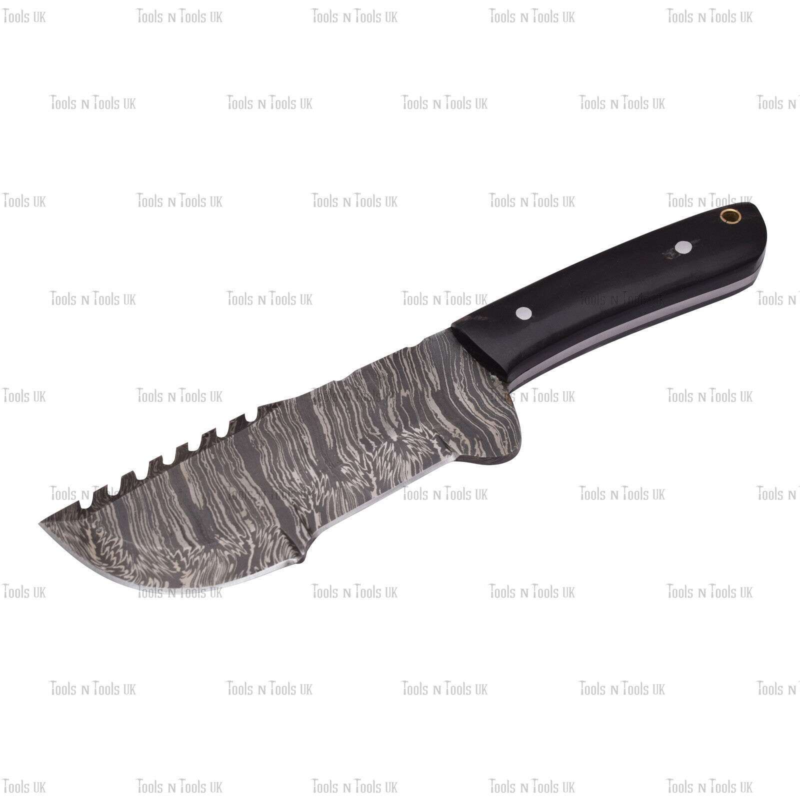 Tracker-Damascus-Steel-Tool-Hunting-Handmade-Buffalo-Horn-Handle-Leather-Cover-265314205302-6