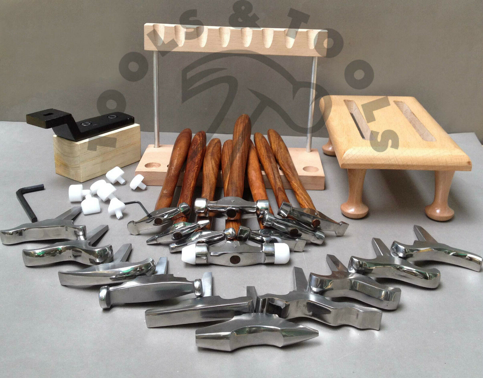 8-TEXTURING-HAMMERS-10-MINIATURE-STAKES-DESIGNING-FORMING-JEWELRY-METAL-REPOUSSE-261990300823-6