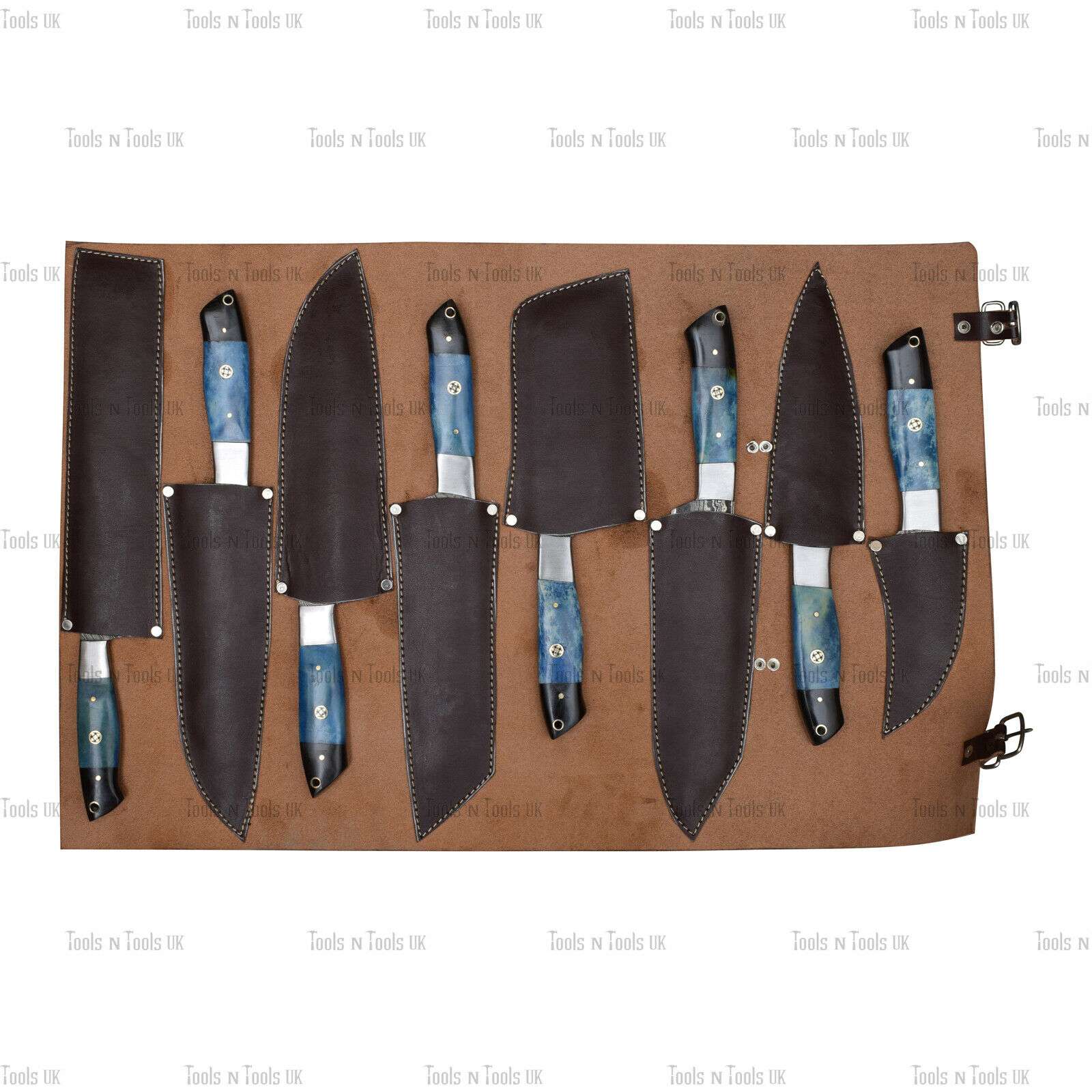 Variation-of-BLUE-HAND-FORGED-DAMASCUS-STEEL-CHEF-KITCHEN-KNIVES-WOODEN-HANDLE-LEATHER-SHEATH-255133780313-7f21
