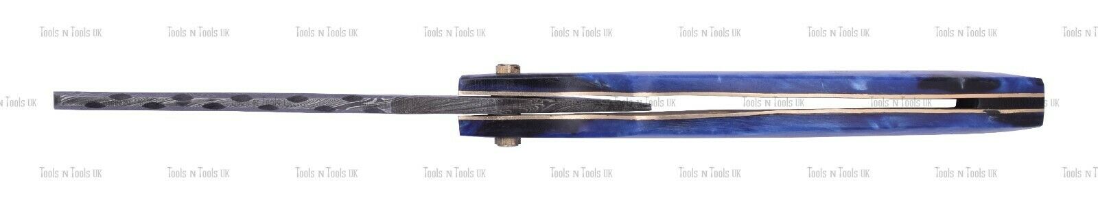 DAM-010-Damascus-Steel-Straight-Razor-Cut-Throat-Dark-Blue-Handle-Barber-Shaving-264718301464-4