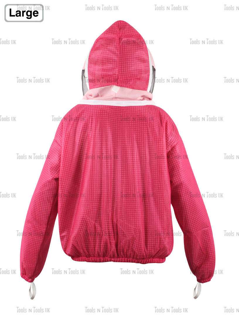 PINK-ADULT-LARGE-JACKET-THREE-LAYERS-MESH-BEEKEEPING-BEE-VENTILATED-COOL-AIR-254855803364-4