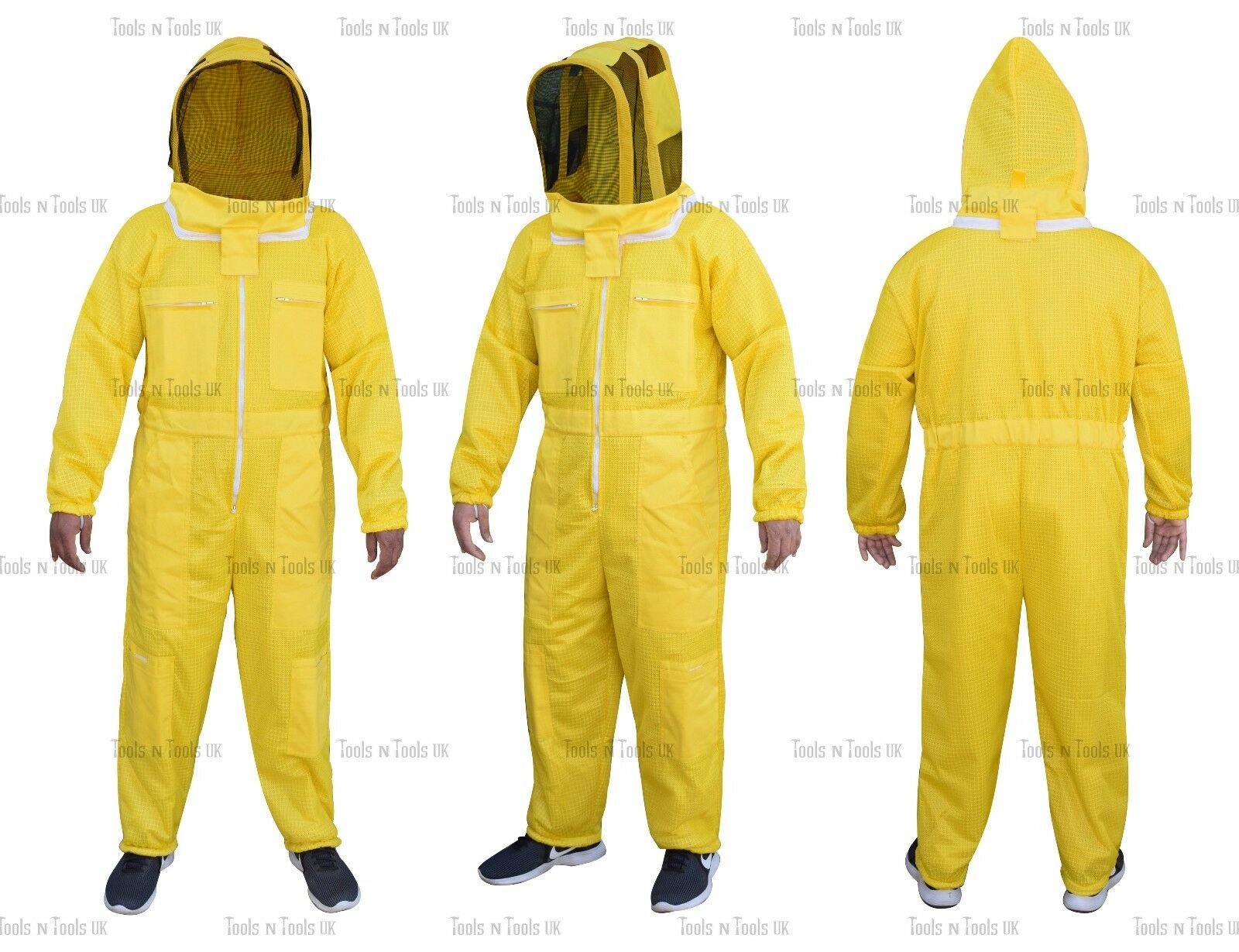 1YELLOW-THREE-LAYERS-MESH-ULTRA-BEEKEEPING-SUIT-BEE-VENTILATED-COOL-AIR-X-LARGE-263686443645