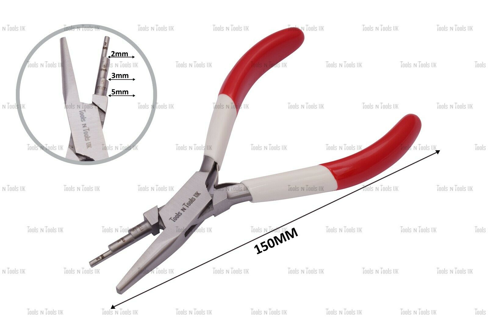 2-TONED-3-STEP-CHAIN-NOSE-PLIERS-WIRE-LOOPING-WRAPPING-BENDING-5-34-JEWELLERY-264466450335