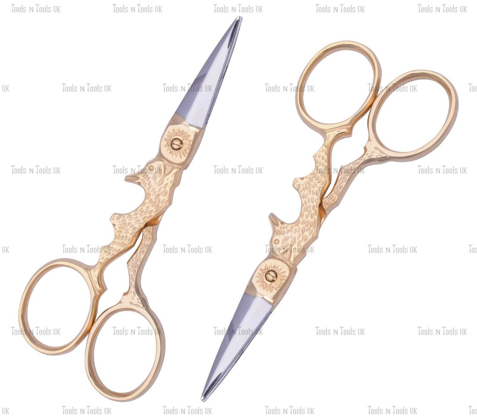4-Multi-Purpose-Eye-Brow-Rabbit-Shape-Embroidery-Fancy-Scissors-Gold-Plated-263698988335-3