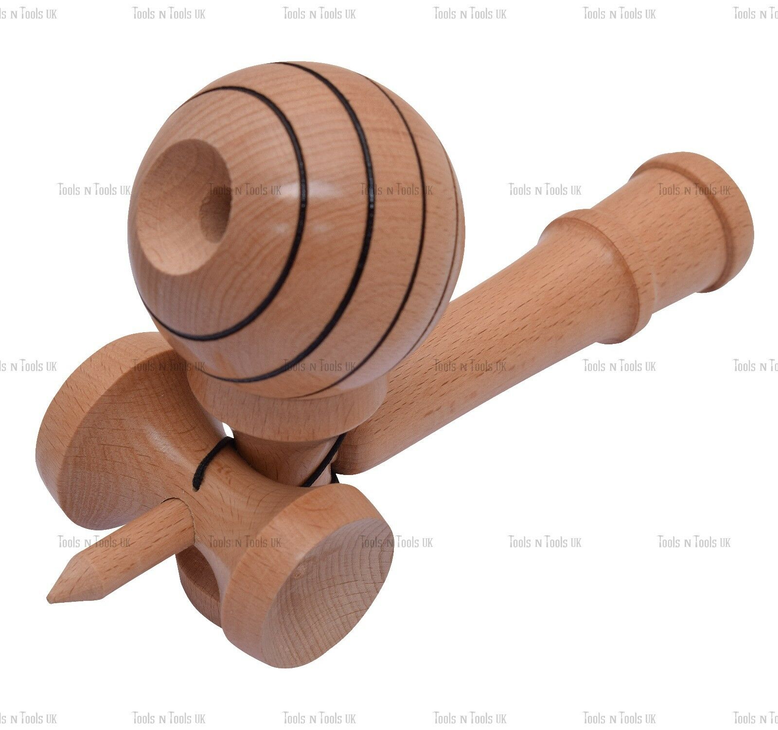 5-Way-Black-Lining-Wooden-Kendama-Beech-Competition-Wood-Toy-Glistening-Finish-253536587925-2