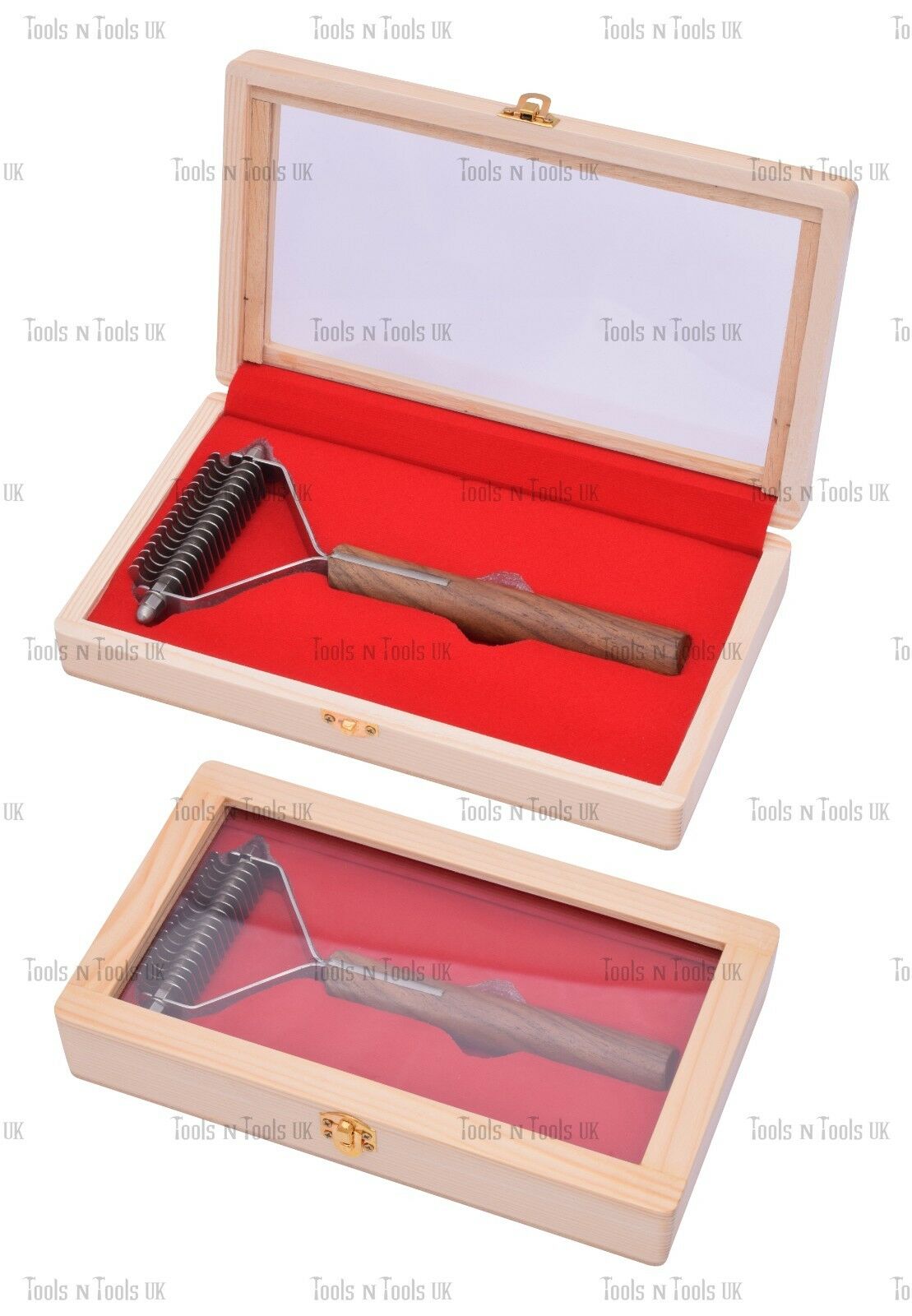 In-Box-16-Blade-Dog-Pet-Grooming-Pro-Groomer-Stripper-Wooden-Handle-Coat-King-264085236075-6