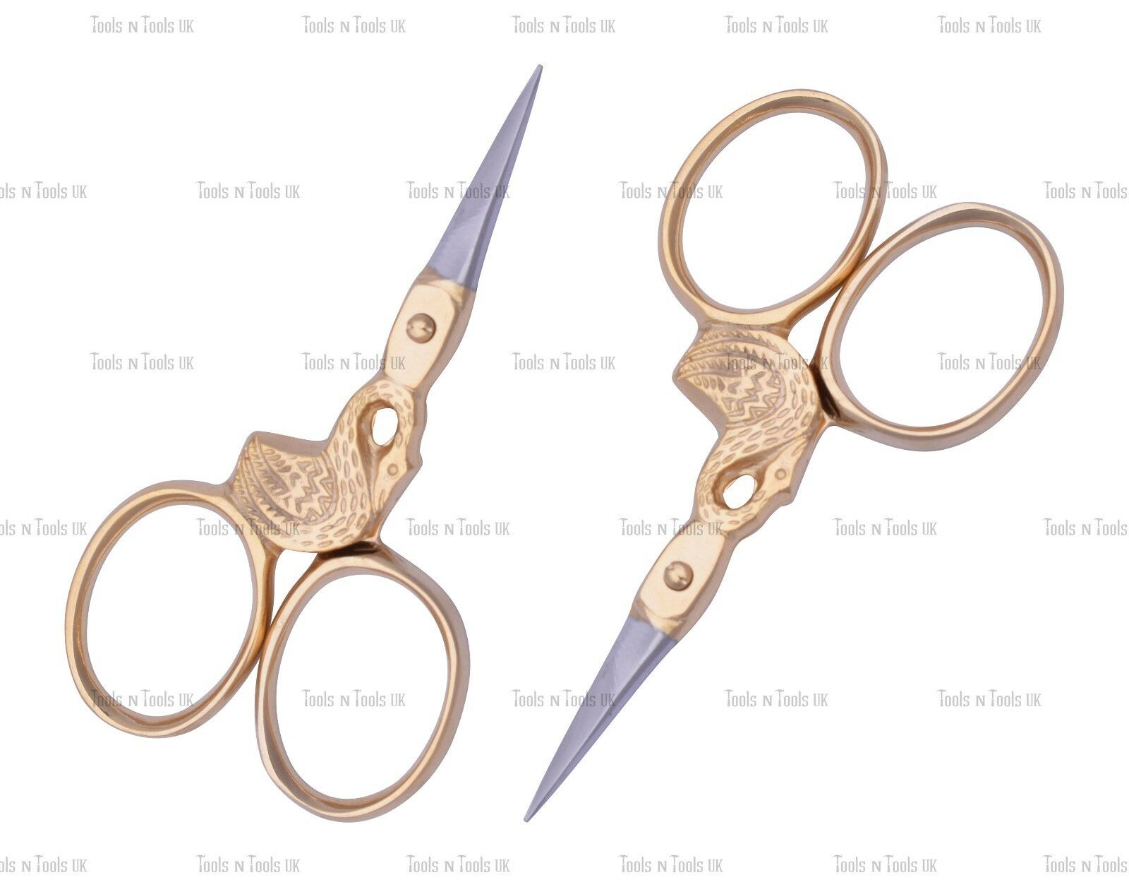 3-Swan-Shape-Eye-Brow-Cuticle-Nail-Small-Embroidery-Fancy-Scissors-Gold-Plated-263698979616-3