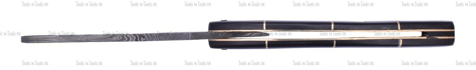 DAM-006-Damascus-Steel-Straight-Razor-Cut-Throat-Bull-Horn-Handle-Barber-Shaving-254585660726-4
