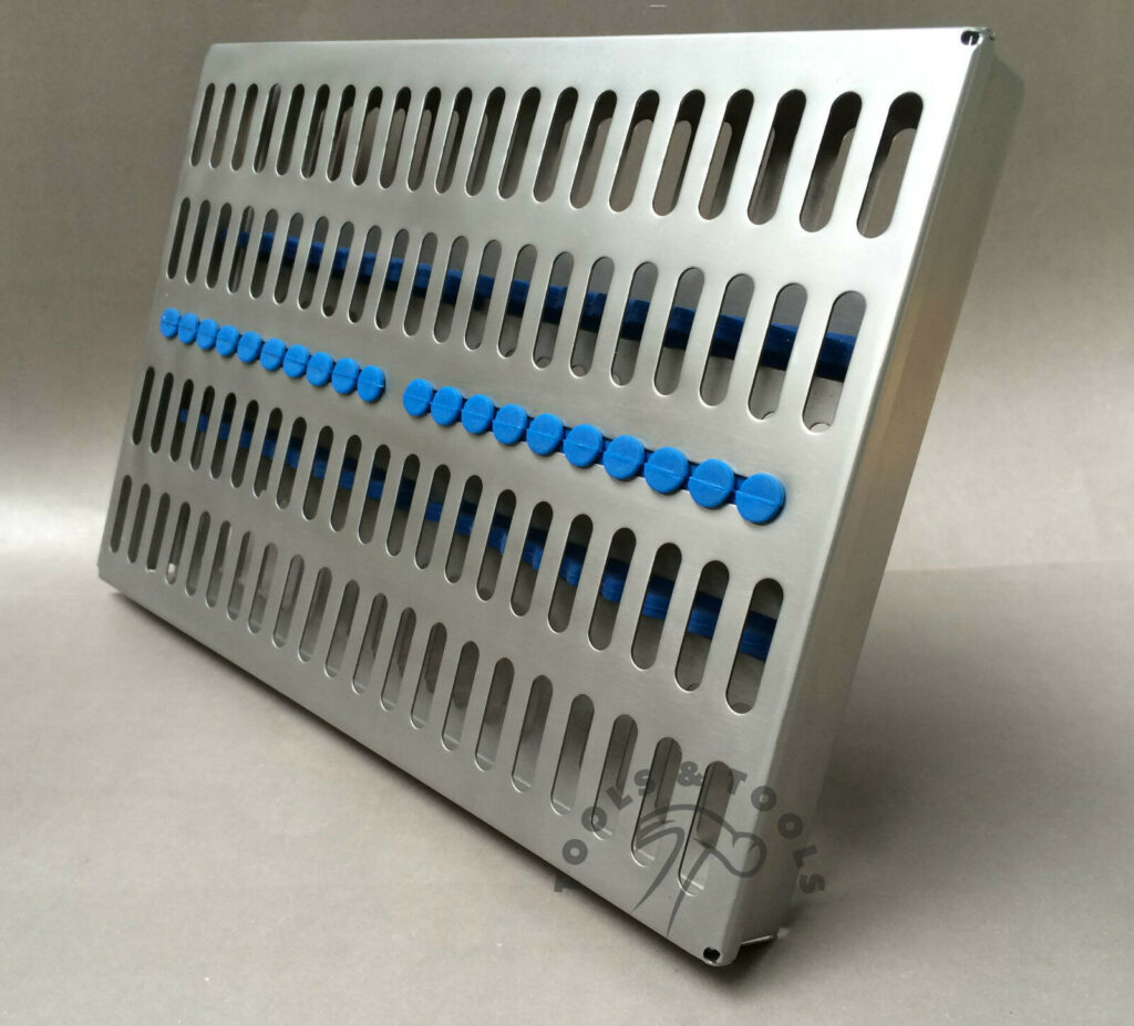 5-Pack Sterilization Cassette Racks / Trays For Dental & Surgical Instruments – Holds 10 Instruments, Stainless Steel
