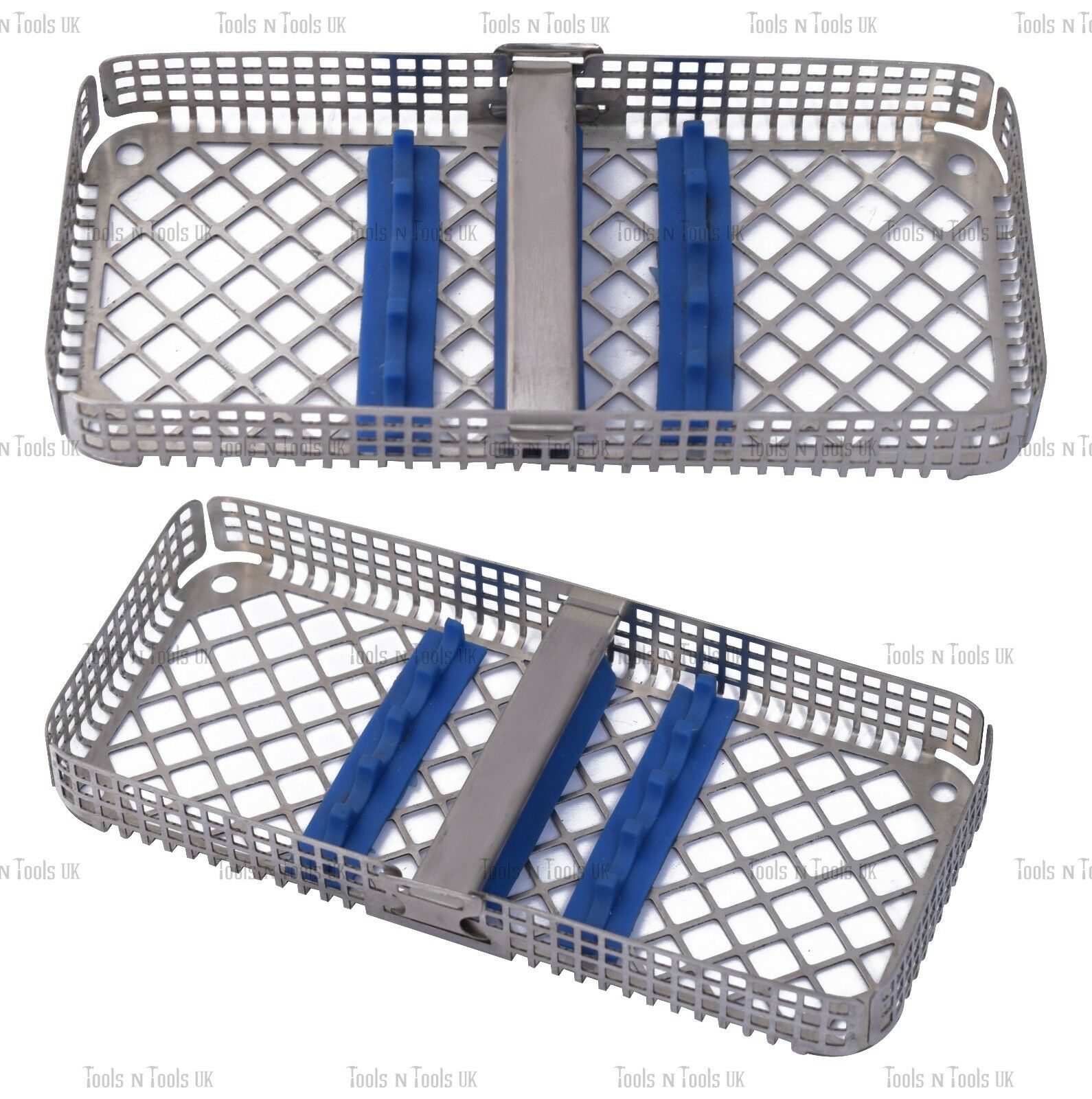 thumbnail image 2 of Smile Dentale 10pk Sterilization Cassette Rack Trays – Holds 5 Dental Instruments – German Stainless Steel 2 of 5