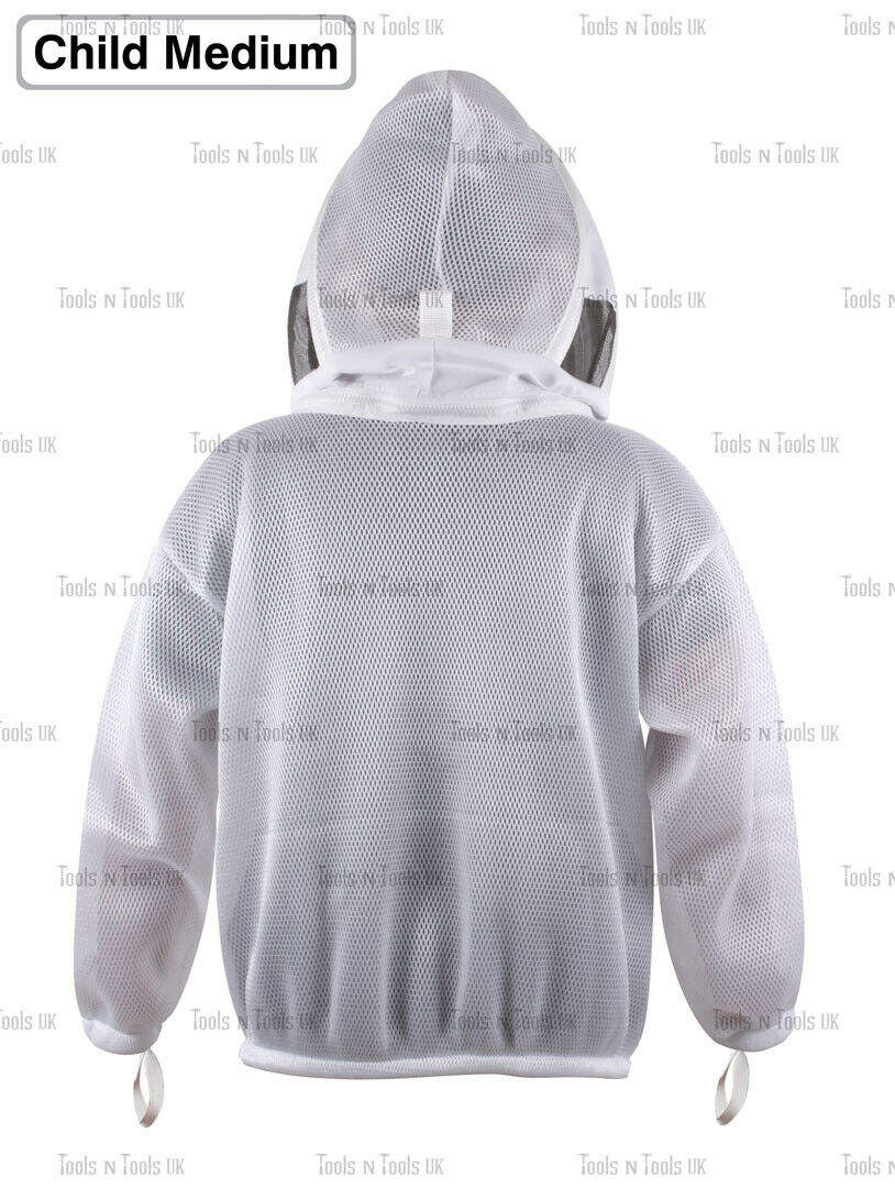 WHITE-CHILD-SIZE-MEDIUM-JACKET-THREE-LAYERS-MESH-BEEKEEPING-VENTILATED-COOL-AIR-265038806996-5