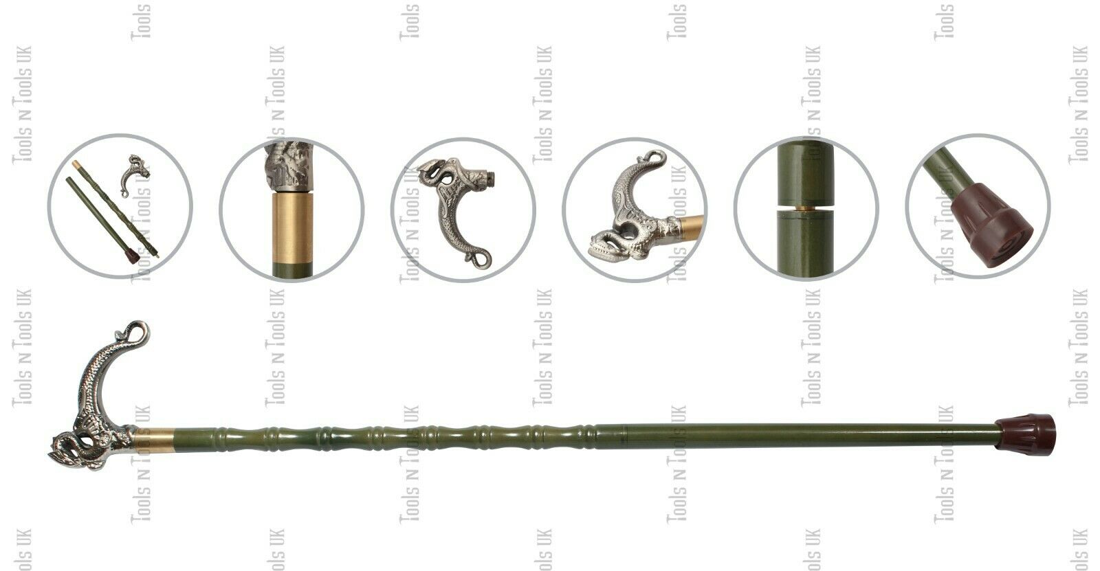 Wstick-007-Antique-Style-Walking-Stick-Solid-Silver-Head-Handle-Vintage-Wooden-254741195946-4