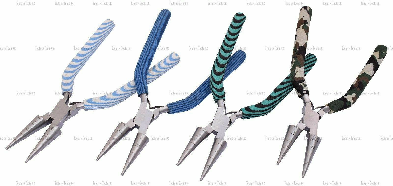 ACCU-SIZE-COLOUR-CUSHION-FOAM-GRIPS-LARGE-TAPERED-ROUND-NOSE-JAWS-MANDREL-PLIERS-253248786507
