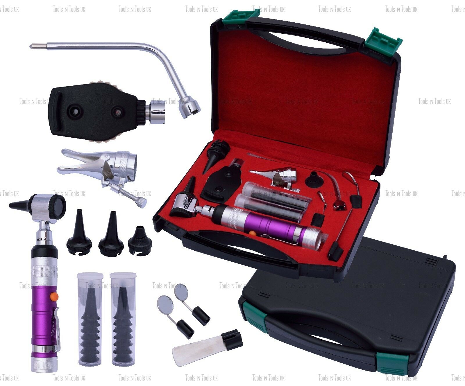 PURPLE-Veterinary-Otoscope-Ophthalmoscope-Diagnostic-Kit-ENT-Surgical-Instrument-253612703787