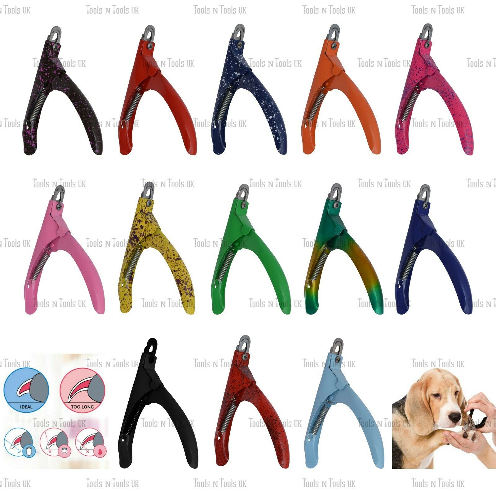 Pet-Nail-Clippers-Cutters-Dogs-Cats-Birds-Guinea-Pig-Animal-Claws-Cut-13-Colours-254746893557