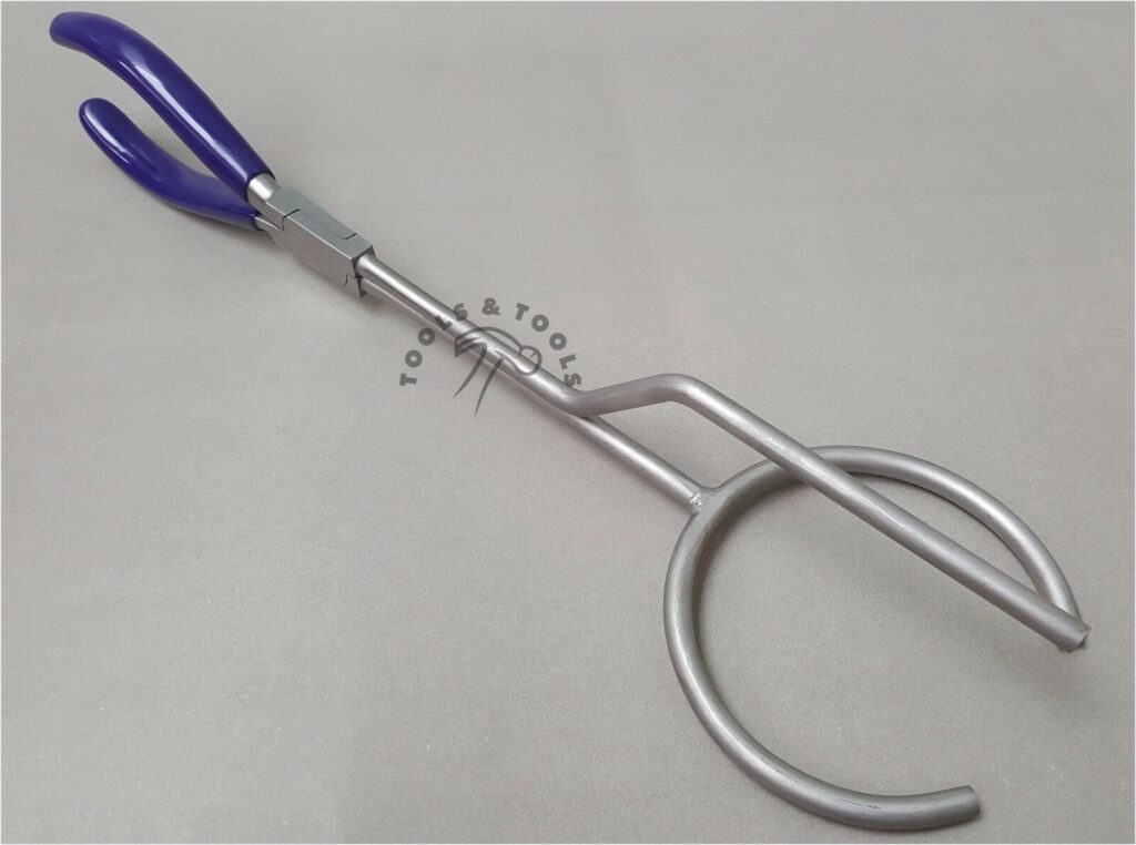 9 Crucble Flask Tongs Tong Castng Melt Laboratory Gold Holdng Tool