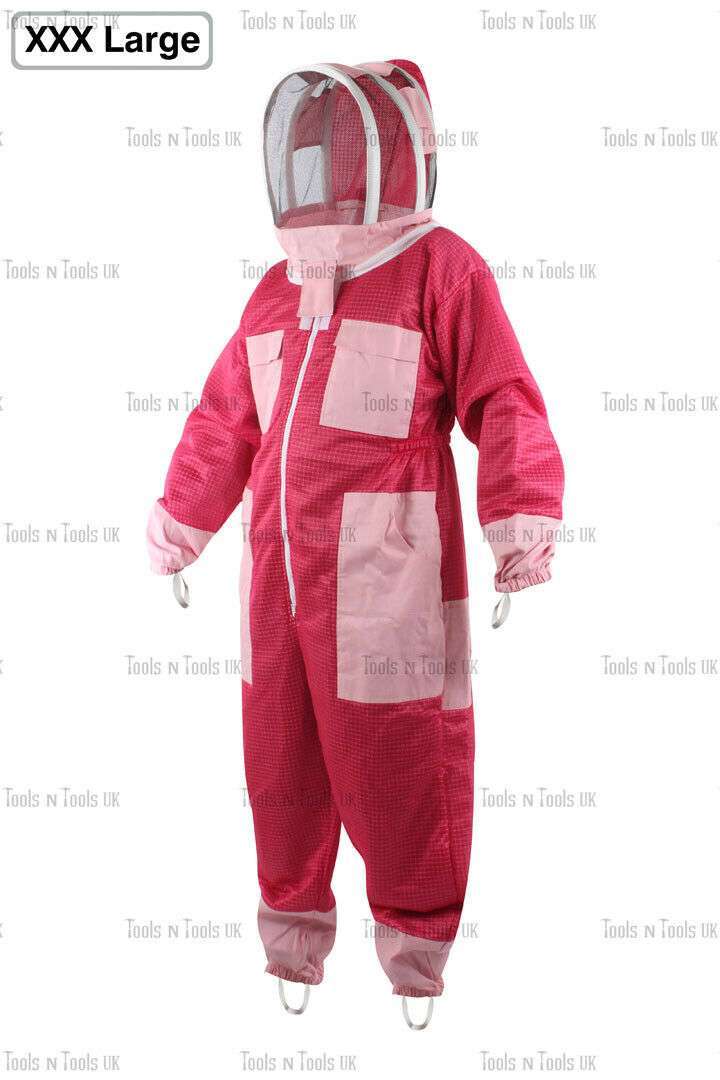 PINK-ADULT-XXX-LARGE-THREE-LAYERS-MESH-BEEKEEPING-SUIT-BEE-VENTILATED-COOLAIR-254854702758-3
