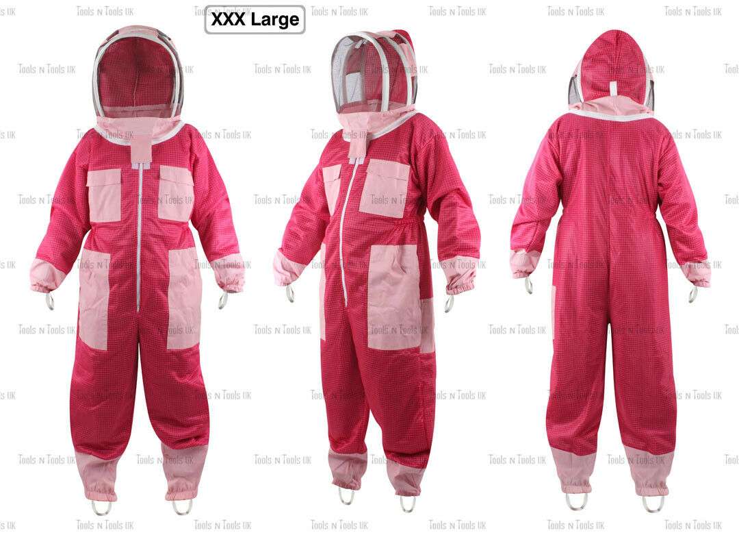 PINK-ADULT-XXX-LARGE-THREE-LAYERS-MESH-BEEKEEPING-SUIT-BEE-VENTILATED-COOLAIR-254854702758