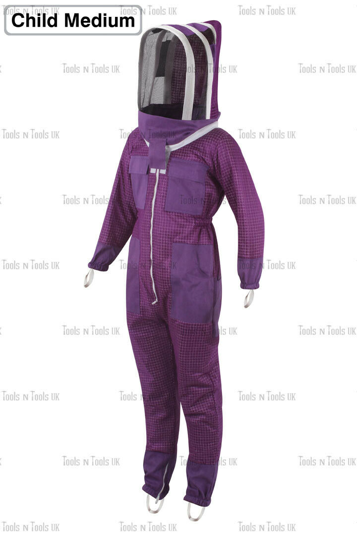 PURPLE-CHILD-SIZE-MEDIUM-THREE-LAYERS-MESH-BEEKEEPING-SUIT-BEE-VENTILATED-COOL-254852471368-4
