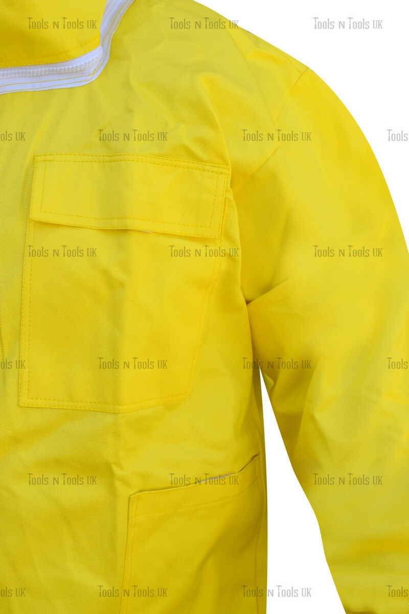 YELLOW-HEAVY-DUTY-COTTON-BEEKEEPING-JACKET-UNISEX-BEE-JACKET-BEEKEEPERS-X-LARGE-253622263858-5