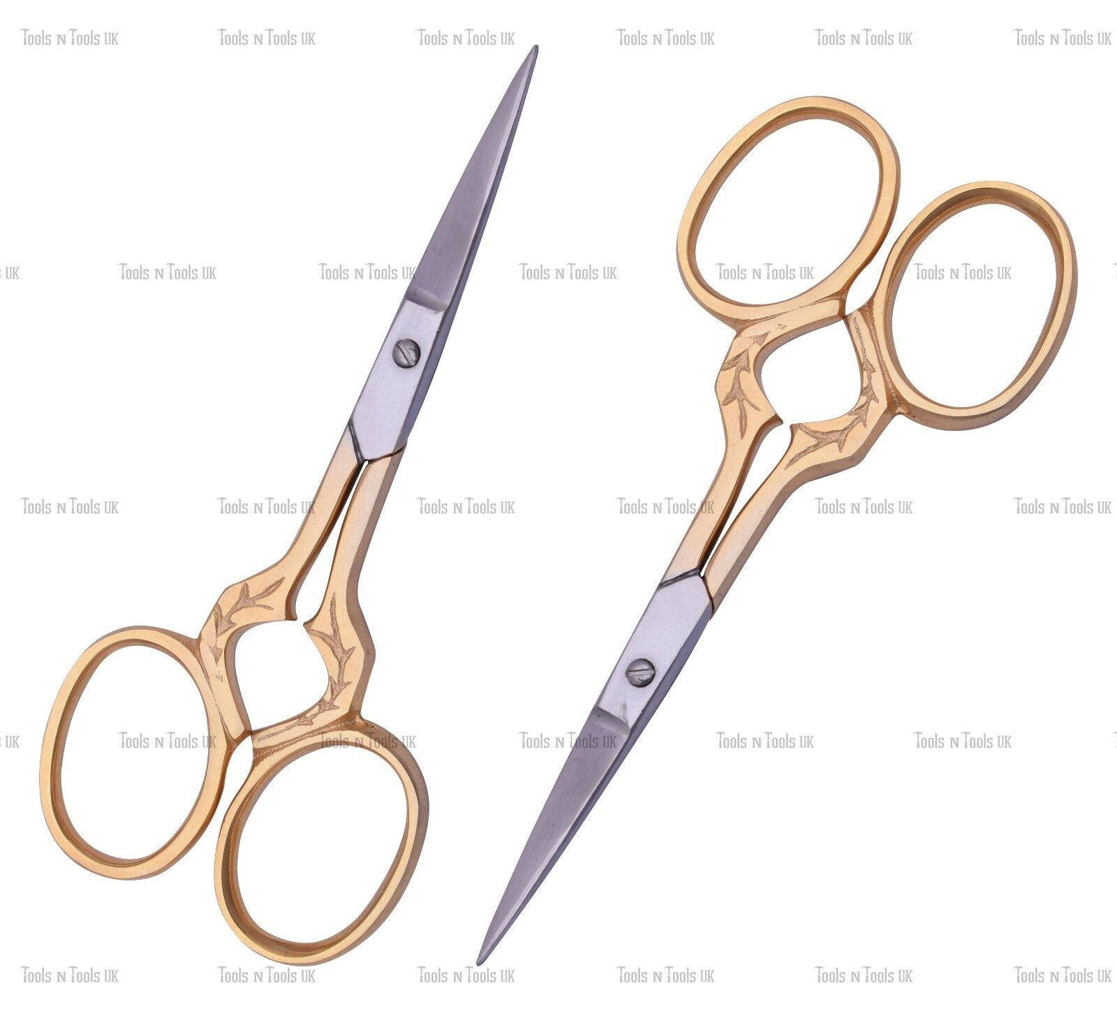 35-Multi-Purpose-Leaf-Shape-Small-Embroidery-Fancy-Scissors-Gold-Plated-253614052499