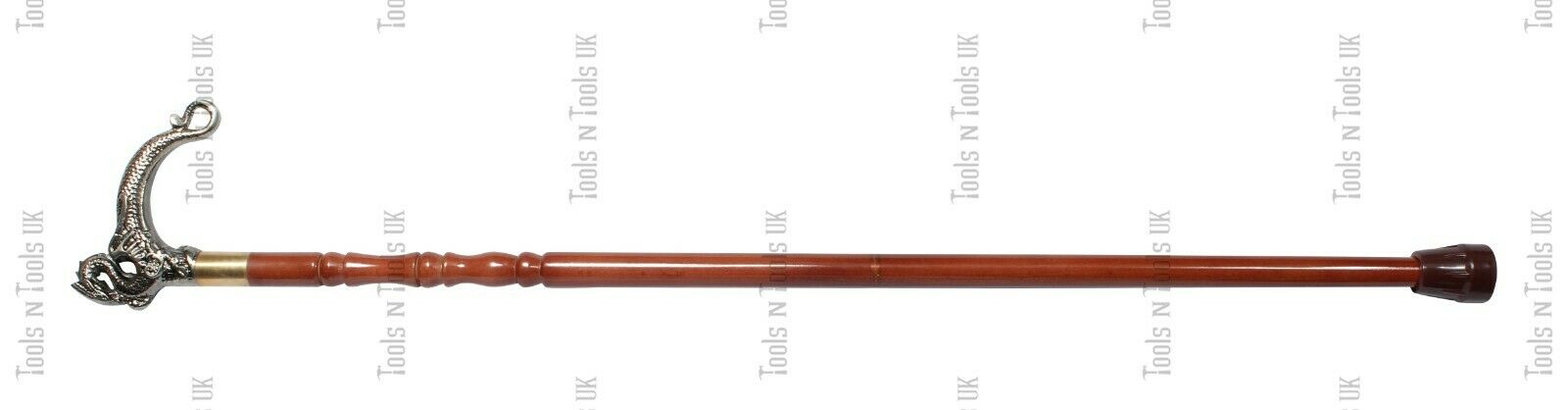 Wstick-008-Antique-Style-Walking-Stick-Solid-Silver-Head-Handle-Vintage-Wooden-264889618709-3