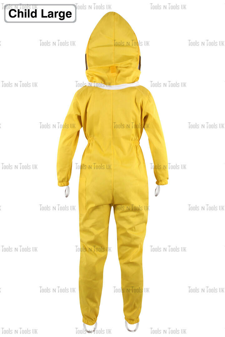 YELLOW-CHILD-SIZE-LARGE-THREE-LAYERS-MESH-BEEKEEPING-SUIT-BEE-VENTILATED-COOLAIR-254852614679-5